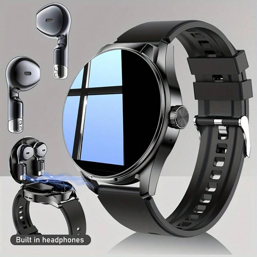 Smartwatch Faces - イヤホン付きスマートウォッチ、1.46インチフルタッチスクリーン、ワイヤレス音声通話、複数のスポーツモードトラッキング、天気予報リマインダー、メッセージリマインダー、DIYウォッチフェイス、AndroidおよびiOS対応スマートウォッチ