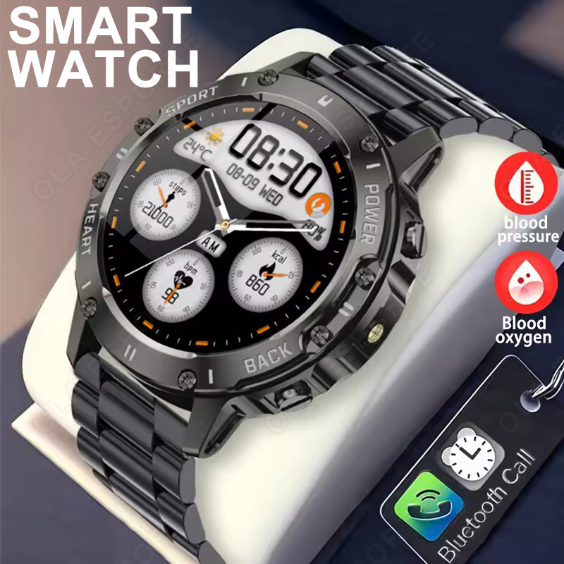 Smartwatch X12 - ミリタリーアウトドア1.39インチTFT丸型スクリーン360 * 360解像度BT通話心拍数睡眠モニタリングAndroid iOSスマートウォッチHW12