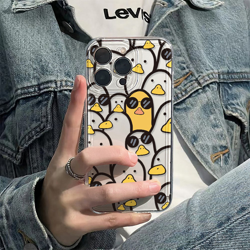 Apple Iphone 16 - かわいい漫画のアヒル柄ケース 女の子向け iPhone 17 Pro Max