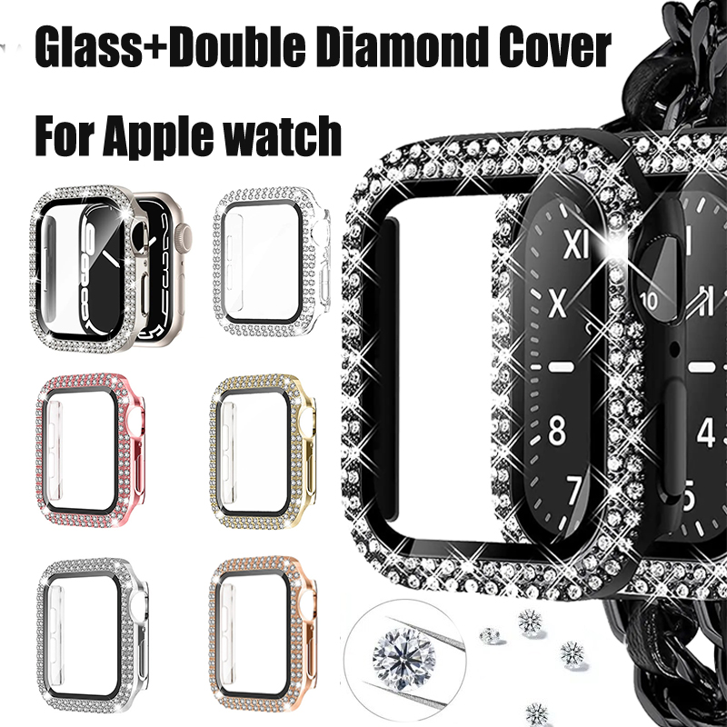Apple Smartwatch Accessories - ガラス + ダイヤモンドカバー Apple watch ケース