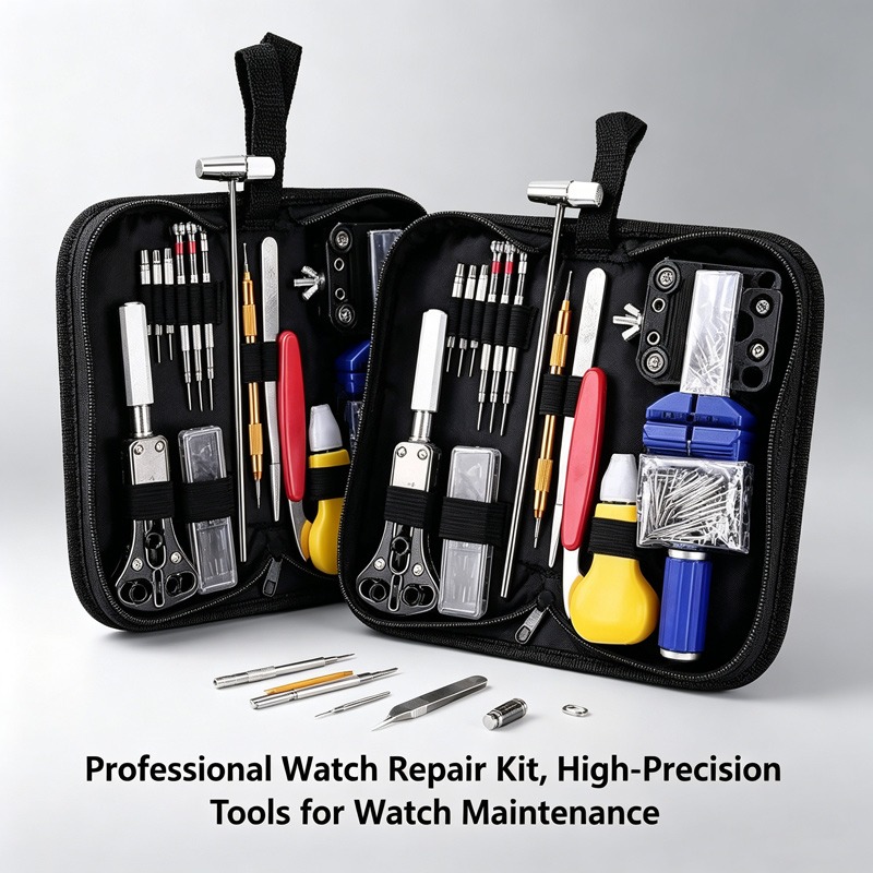 Tool Kit Strap Change - 147個入り時計修理工具セット 時計電池交換 ストラップ調整 裏蓋オープナー ピンリムーバー プロ仕様キット