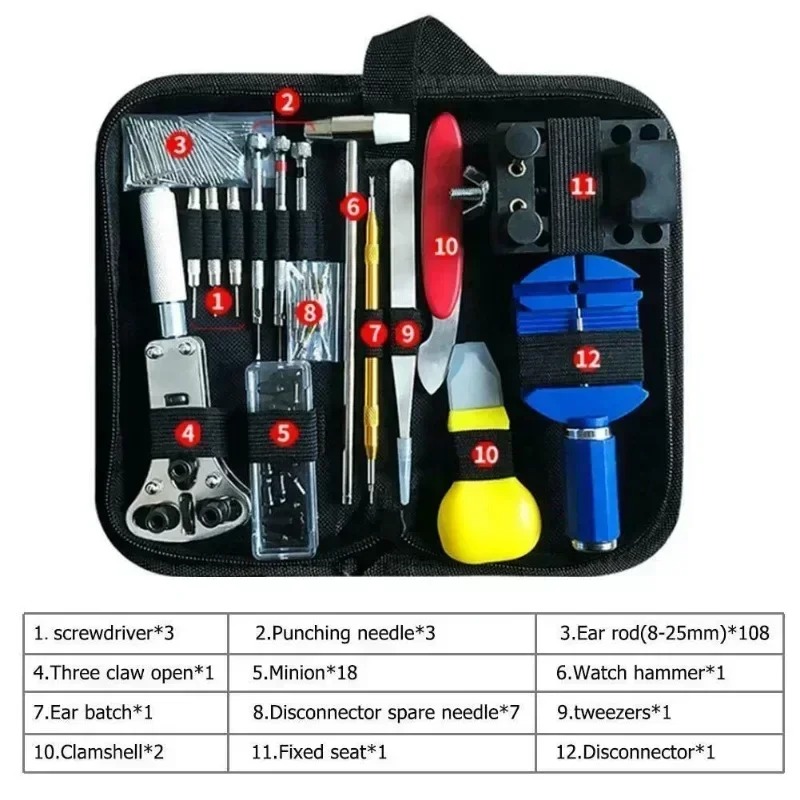 147個の時計修理ツールセット時計職人用プロフェッショナルキ - Tool Kit Strap Change のレビューと価格