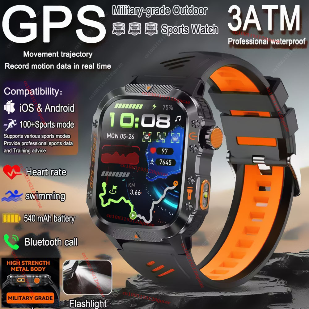 2026年ミリタリーアウトドアスマートウォッチメンズGPS懐 - Smartwatch X12 のレビューと価格