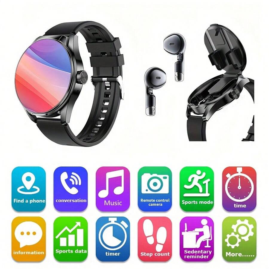 イヤホン付きスマートウォッチ、1.46インチフルタッチスクリ - Smartwatch Faces のレビューと価格