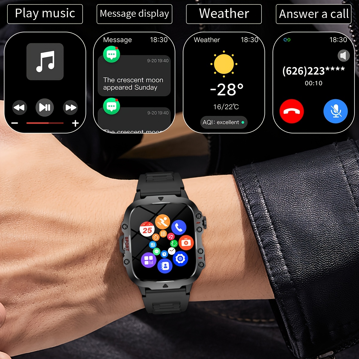 新しいスマートウォッチ、明るい懐中電灯、複数のスポーツモード - Smartwatch Faces のレビューと価格