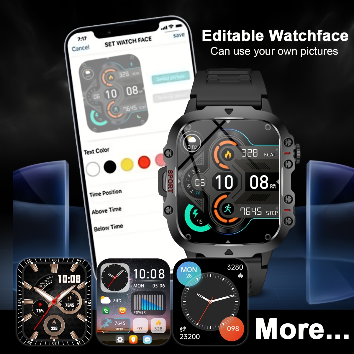 新しいスマートウォッチ、明るい懐中電灯、複数のスポーツモード - Smartwatch Faces のレビューと価格