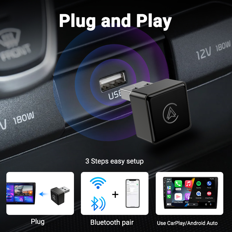 XUDA ワイヤレス CarPlay Android 自動ア - Smartwatch Universal のレビューと価格