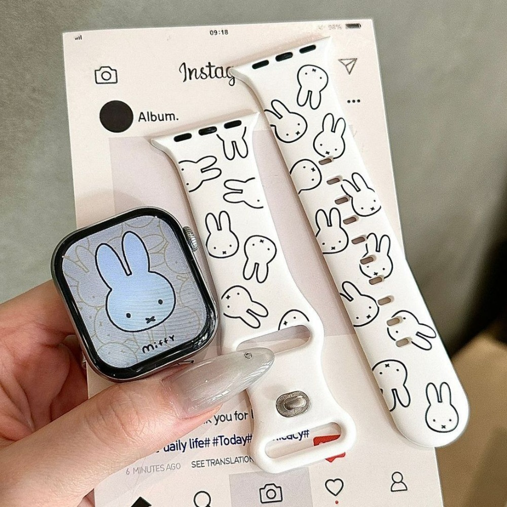 かわいいミッフィーウサギの漫画風ウォッチバンド、Apple  - Apple Smartwatch Accessories のレビューと価格