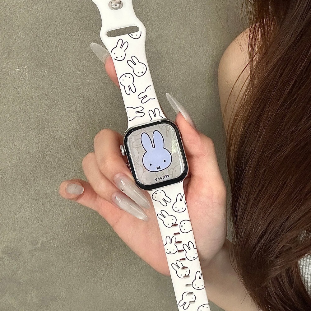かわいいミッフィーウサギの漫画風ウォッチバンド、Apple  - Apple Smartwatch Accessories のレビューと価格