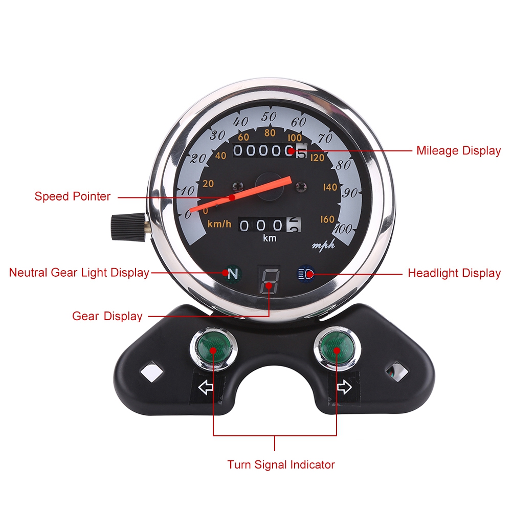 ユニバーサルモーターサイクルデュアル走行距離計,スピードメー - Smartwatch Universal のレビューと価格