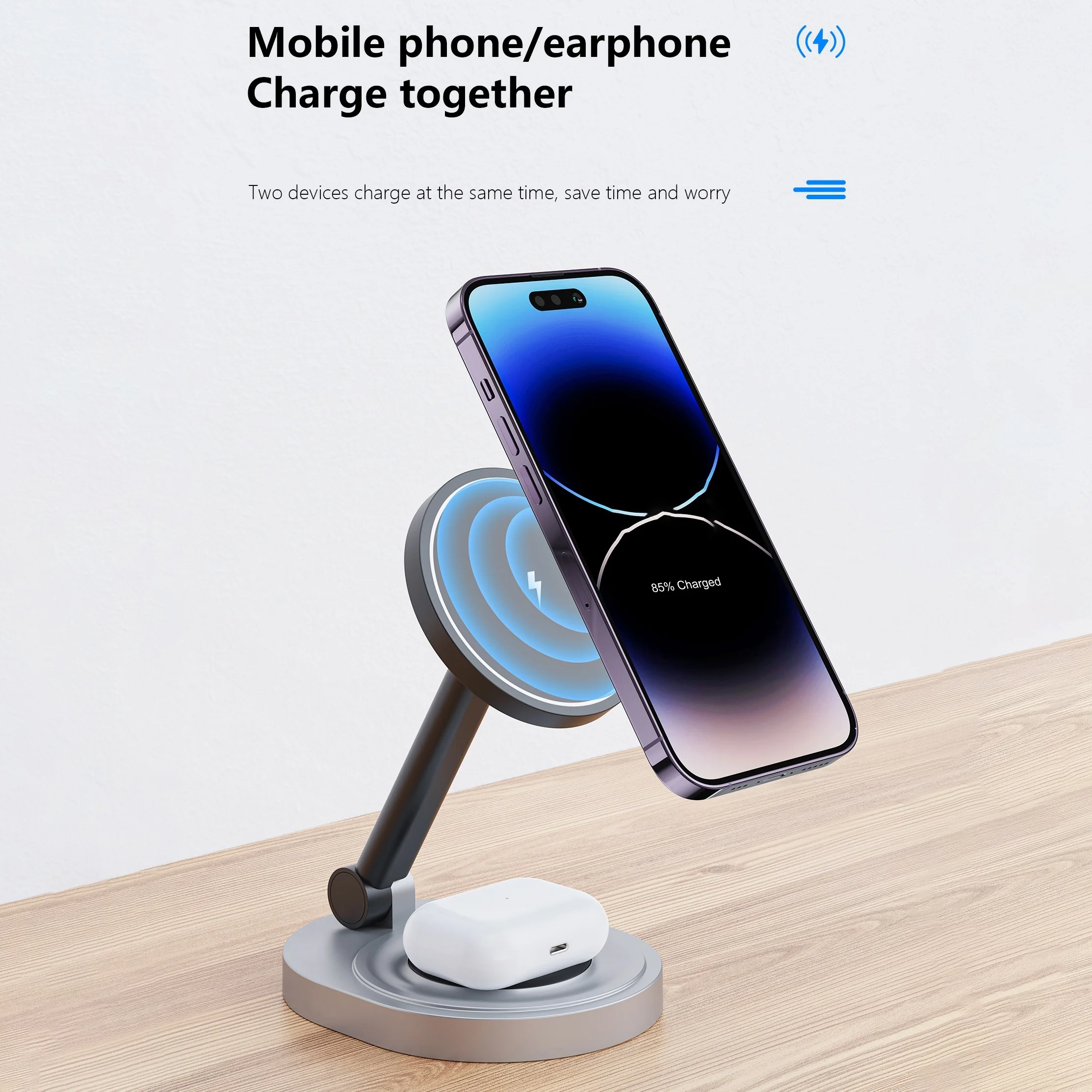 2 で 1 磁気ワイヤレス充電器スタンドパッド iPhone - Smartwatch X12 のレビューと価格